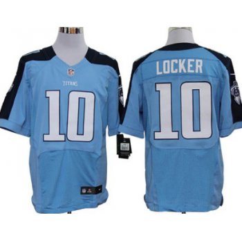 Nike Tennessee Titans #10 Jake Locker Light Blue Elite Jersey