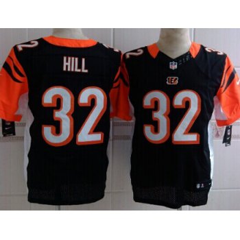 Nike Cincinnati Bengals #32 Jeremy Hill Black Elite Jersey