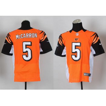 Nike Cincinnati Bengals #5 AJ McCarron Orange Elite Jersey