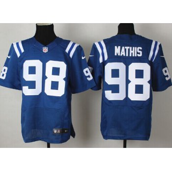 Nike Indianapolis Colts #98 Robert Mathis Blue Elite Jersey