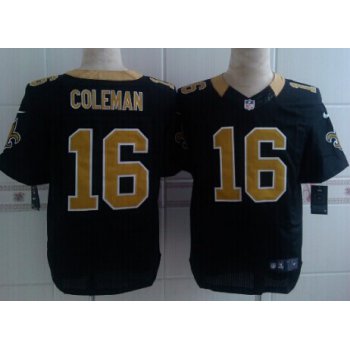 Nike New Orleans Saints #16 Brandon Coleman Black Elite Jersey