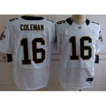 Nike New Orleans Saints #16 Brandon Coleman White Elite Jersey