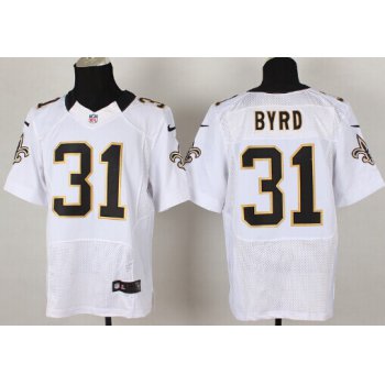 Nike New Orleans Saints #31 Jairus Byrd White Elite Jersey