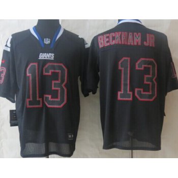 Nike New York Giants #13 Odell Beckham Jr Lights Out Black Elite Jersey