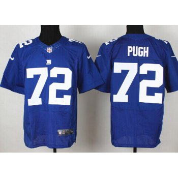 Nike New York Giants #72 Kendrick Adams Blue Elite Jersey