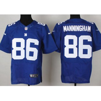 Nike New York Giants #86 Mario Manningham Blue Elite Jersey