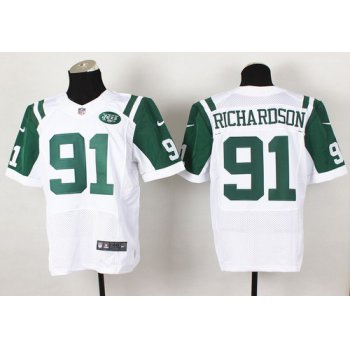 Nike New York Jets #91 Sheldon Richardson White Elite Jersey