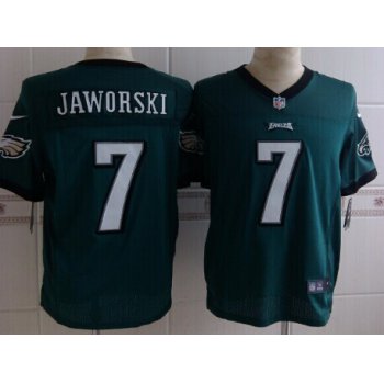 Nike Philadelphia Eagles #7 Ron Jaworski Dark Green Elite Jersey