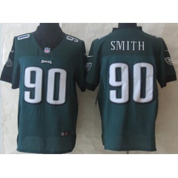 Nike Philadelphia Eagles #90 Marcus Smith Dark Green Elite Jersey