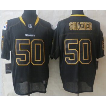 Nike Pittsburgh Steelers #50 Ryan Shazier Lights Out Black Elite Jersey