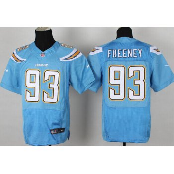 Nike San Diego Chargers #93 Dwight Freeney 2013 Light Blue Elite Jersey