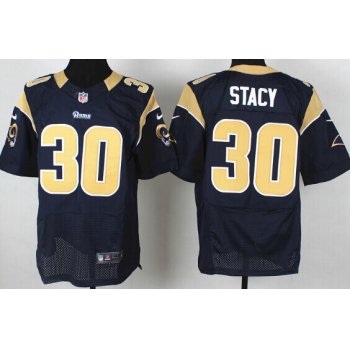 Nike St. Louis Rams #30 Zac Stacy Navy Blue Elite Jersey