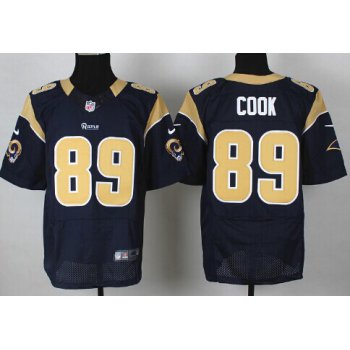 Nike St. Louis Rams #89 Jared Cook Navy Blue Elite Jersey