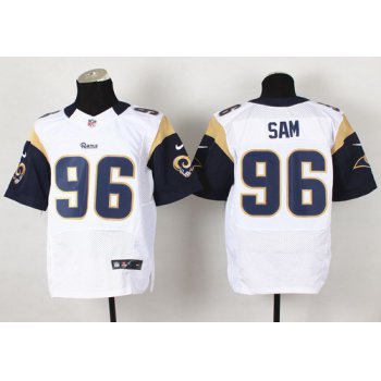 Nike St. Louis Rams #96 Michael Sam White Elite Jersey