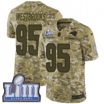 Youth Los Angeles Rams #95 Ethan Westbrooks Camo Nike NFL 2018 Salute to Service Super Bowl LIII Bound Limited Jersey