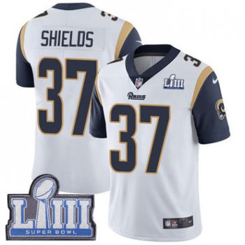 #37 Limited Sam Shields White Nike NFL Road Youth Jersey Los Angeles Rams Vapor Untouchable Super Bowl LIII Bound