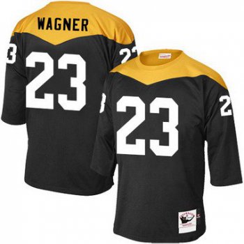 Men's Pittsburgh Steelers #23 Mike Wagner Black Retired Player 1967 Home Throwback NFL Jersey