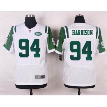 Men's New York Jets #94 Damon Harrison White Road NFL Nike Elite Jersey