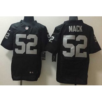 Men's Oakland Raiders #52 Khalil Mack Black Team Color 2015 NFL Nike Elite Jersey