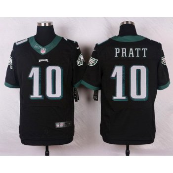 Men's Philadelphia Eagles #10 Quron Pratt Black Alternate NFL Nike Elite Jersey