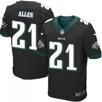 Men's Philadelphia Eagles #21 Eric Allen Black Retired Player NFL Nike Elite Jersey