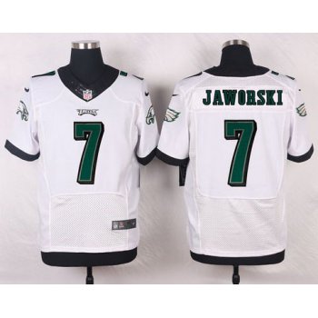 Men's Philadelphia Eagles #7 Ron Jaworski White Retired Player NFL Nike Elite Jersey