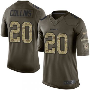 Redskins #20 Landon Collins Green Men's Stitched Football Limited 2015 Salute To Service Jersey