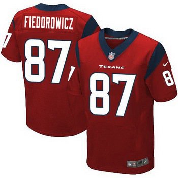 Men's Houston Texans #87 C. J. Fiedorowicz Red Alternate NFL Nike Elite Jersey