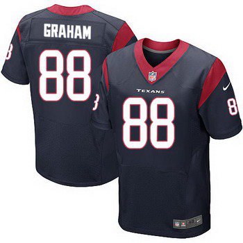 Men's Houston Texans #88 Garrett Graham Navy Blue Team Color NFL Nike Elite Jersey