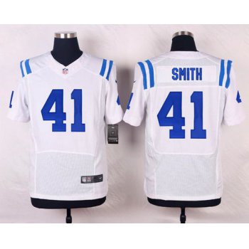 Men's Indianapolis Colts #41 Robert Smith White Road NFL Nike Elite Jersey