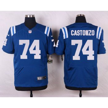 Men's Indianapolis Colts #74 Anthony Castonzo Royal Blue Team Color NFL Nike Elite Jersey