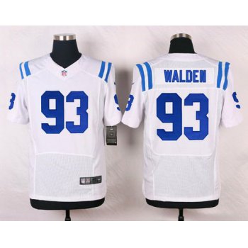 Men's Indianapolis Colts #93 Erik Walden White Road NFL Nike Elite Jersey