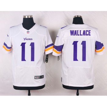 Men's Minnesota Vikings #11 Mike Wallace White Road NFL Nike Elite Jersey