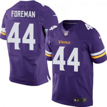 Men's Minnesota Vikings #44 Chuck Foreman Purple Team Color NFL Nike Elite Jersey