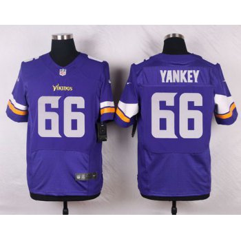 Men's Minnesota Vikings #66 David Yankey Purple Team Color NFL Nike Elite Jersey