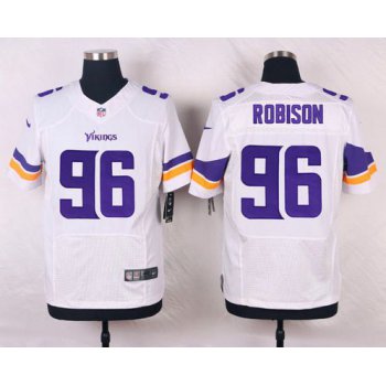 Men's Minnesota Vikings #96 Brian Robison White Road NFL Nike Elite Jersey