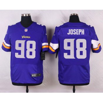 Men's Minnesota Vikings #98 Linval Joseph Purple Team Color NFL Nike Elite Jersey