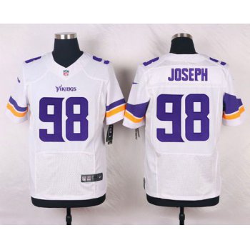 Men's Minnesota Vikings #98 Linval Joseph White Road NFL Nike Elite Jersey