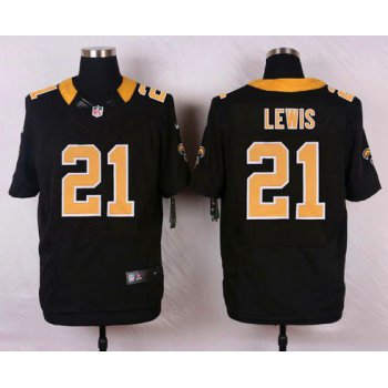 Men's New Orleans Saints #21 Keenan Lewis Black Team Color NFL Nike Elite Jersey