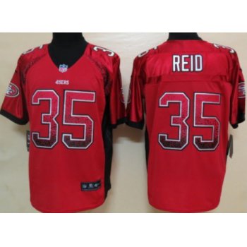 Nike San Francisco 49ers #35 Eric Reid Drift Fashion Red Elite Jersey