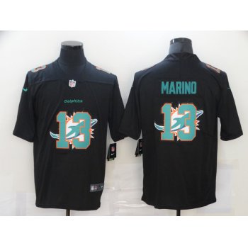 Men's Miami Dolphins #13 Dan Marino Black 2020 Shadow Logo Vapor Untouchable Stitched NFL Nike Limited Jersey