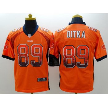 Nike Chicago Bears #89 Mike Ditka Drift Fashion Orange Elite Jersey