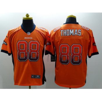 Nike Denver Broncos #88 Demaryius Thomas Drift Fashion Orange Elite Jersey