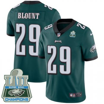 Nike Eagles #29 LeGarrette Blount Midnight Green Team Color Super Bowl LII Champions Men's Stitched NFL Vapor Untouchable Limited Jersey