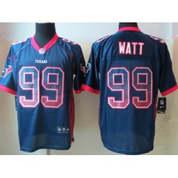 Nike Houston Texans #99 J.J. Watt Drift Fashion Blue Elite Jersey