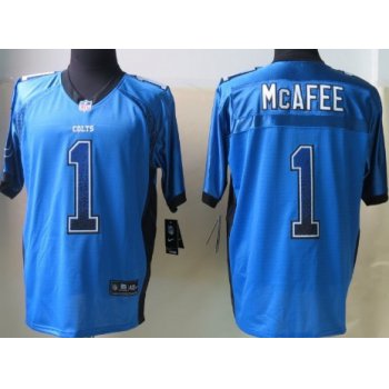 Nike Indianapolis Colts #1 Pat McAfee Drift Fashion Blue Elite Jersey