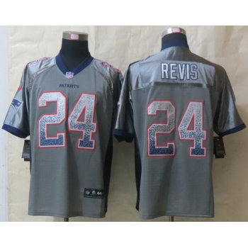 Nike New England Patriots #24 Darrelle Revis Drift Fashion Gray Elite Jersey