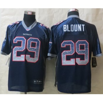 Nike New England Patriots #29 LeGarrette Blount Drift Fashion Blue Elite Jersey