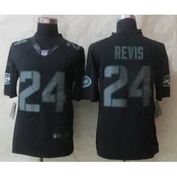 Nike New York Jets #24 Darrelle Revis Black Impact Limited Jersey