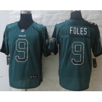 Nike Philadelphia Eagles #9 Nick Foles Drift Fashion Dark Green Elite Jersey